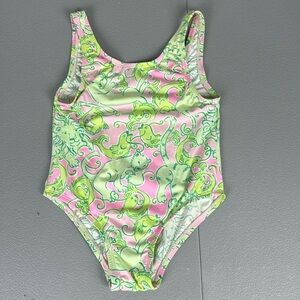 Vintage Lilly Pulitzer Girls One Piece Swim Suit. Size 7.
